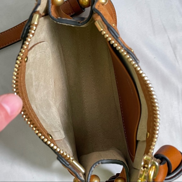 Chloe Suede Hayley Nano Bag Caramel - Picture 14 of 16